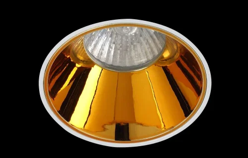 Светильник точечный CLT 050C1 WH-GO Crystal Lux золотой белый 1 лампа, основание белое в стиле современный для затирки фото 2